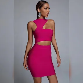A1 Bandage Evening Dress Sleeveless Waist-baring