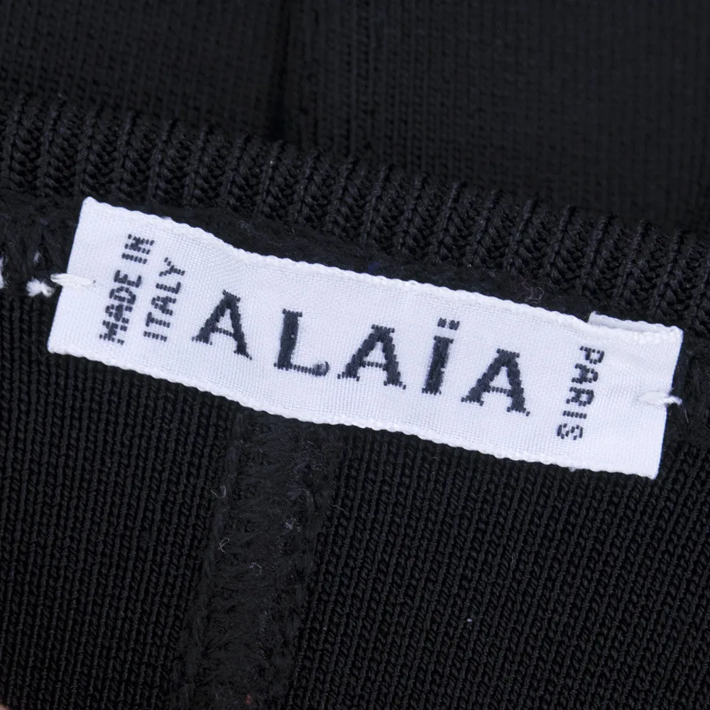 Alaia 1982 Iconic Black Knit Pencil Skirt