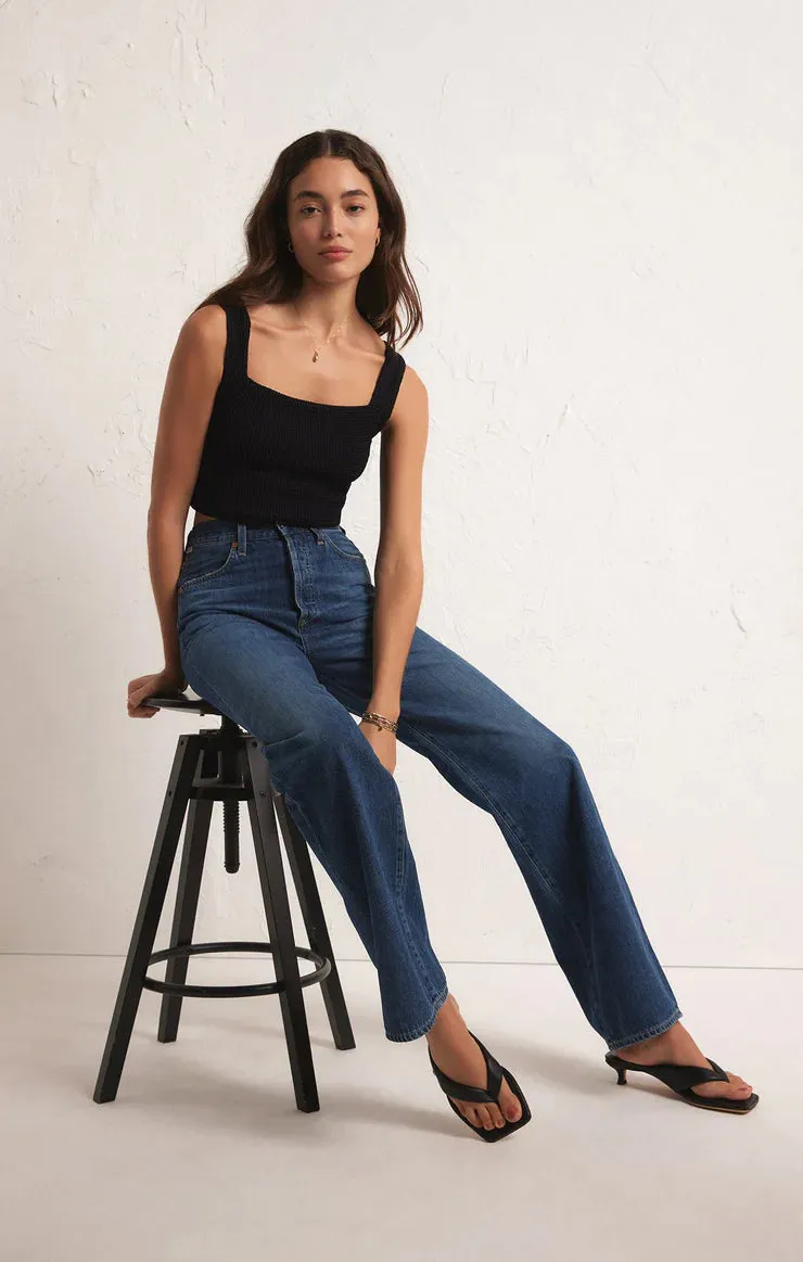Andez Crinkle Stretch Knit Tank
