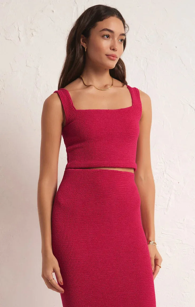 Andez Crinkle Stretch Knit Tank