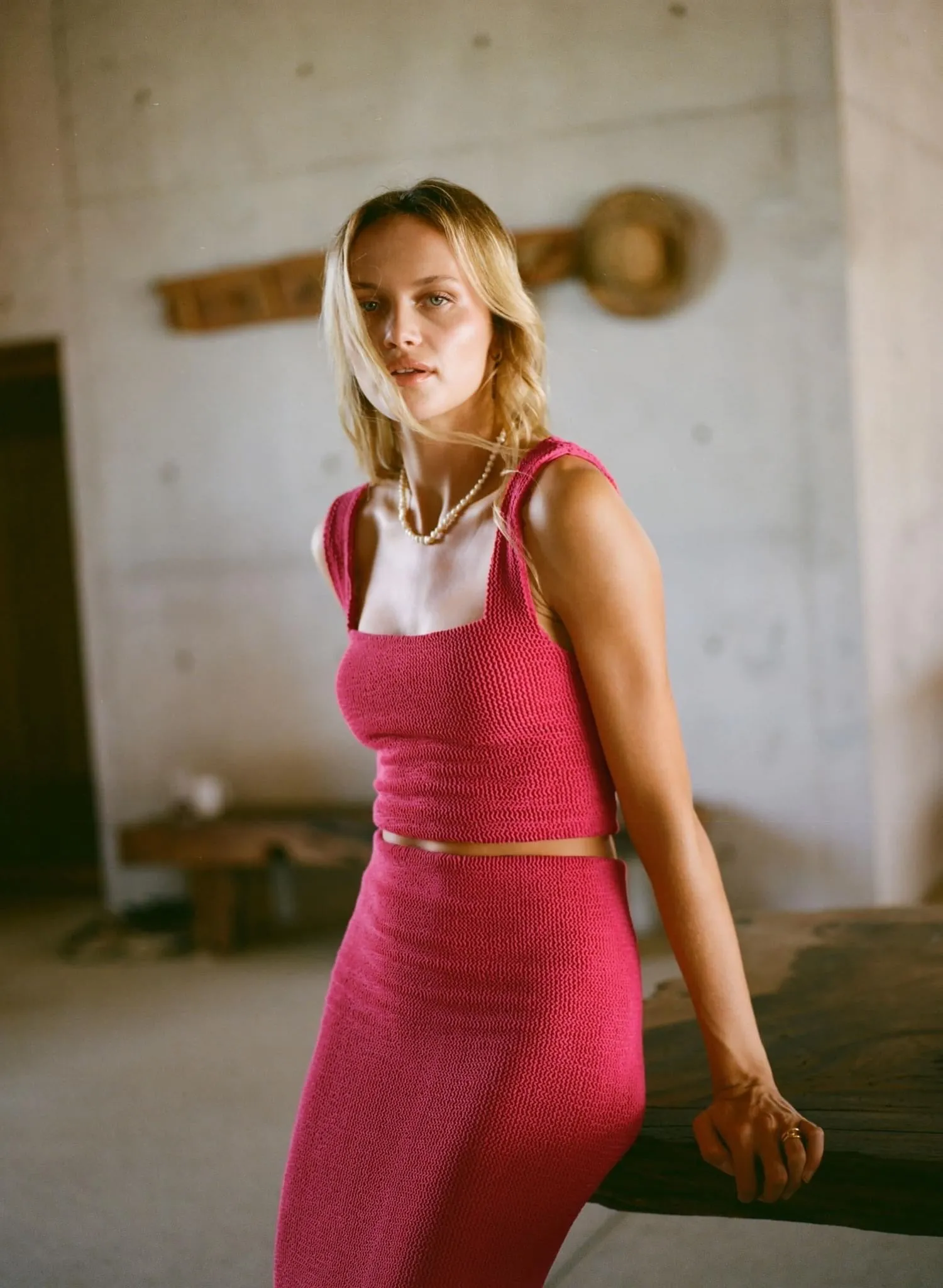 Andez Crinkle Stretch Knit Tank