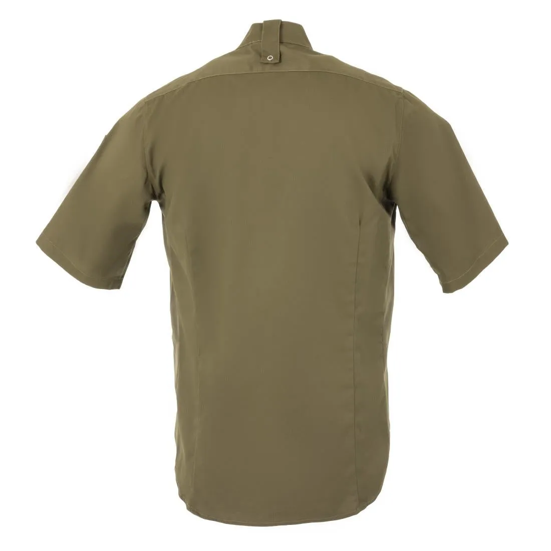 BA001-L Southside Band Collar Chef Jacket Khaki Size L
