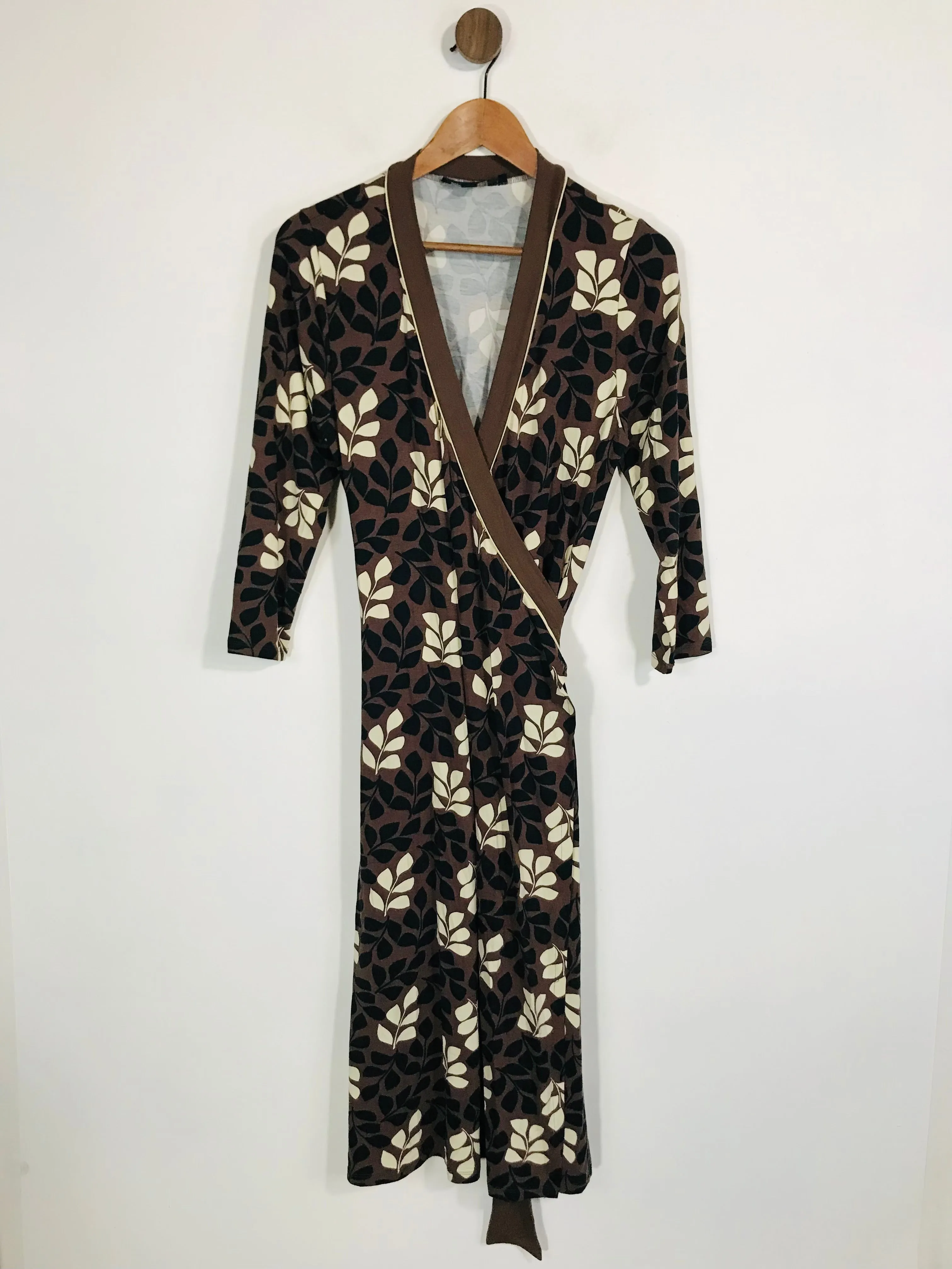 Boden Women's Floral Wrap Dress | UK12 | Brown