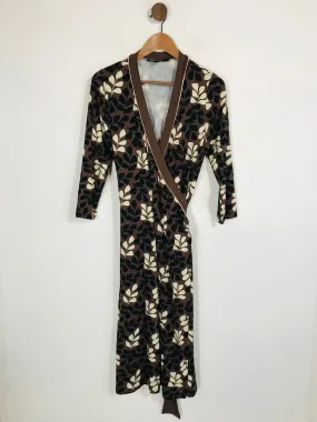 Boden Women's Floral Wrap Dress | UK12 | Brown