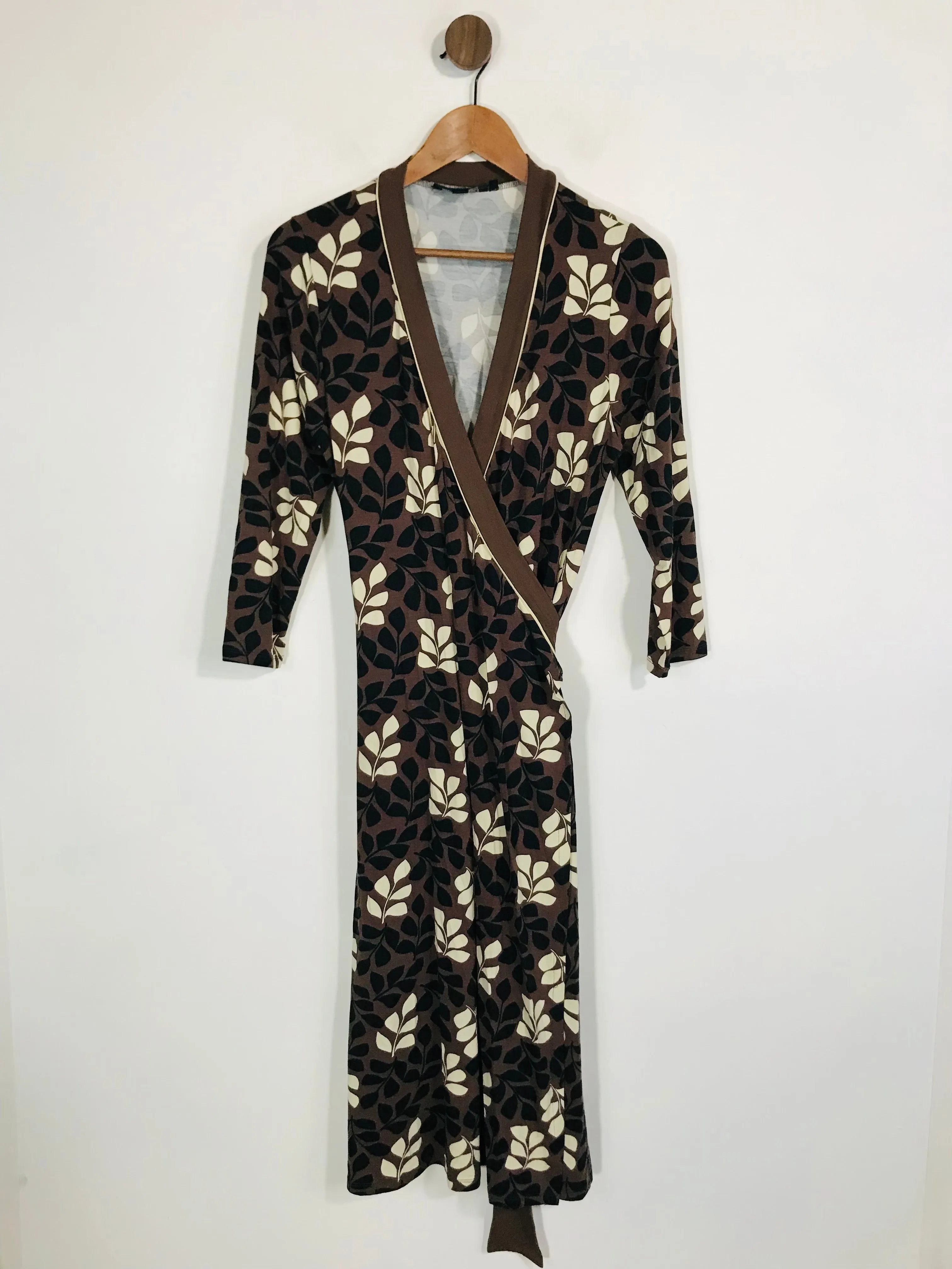 Boden Women's Floral Wrap Dress | UK12 | Brown