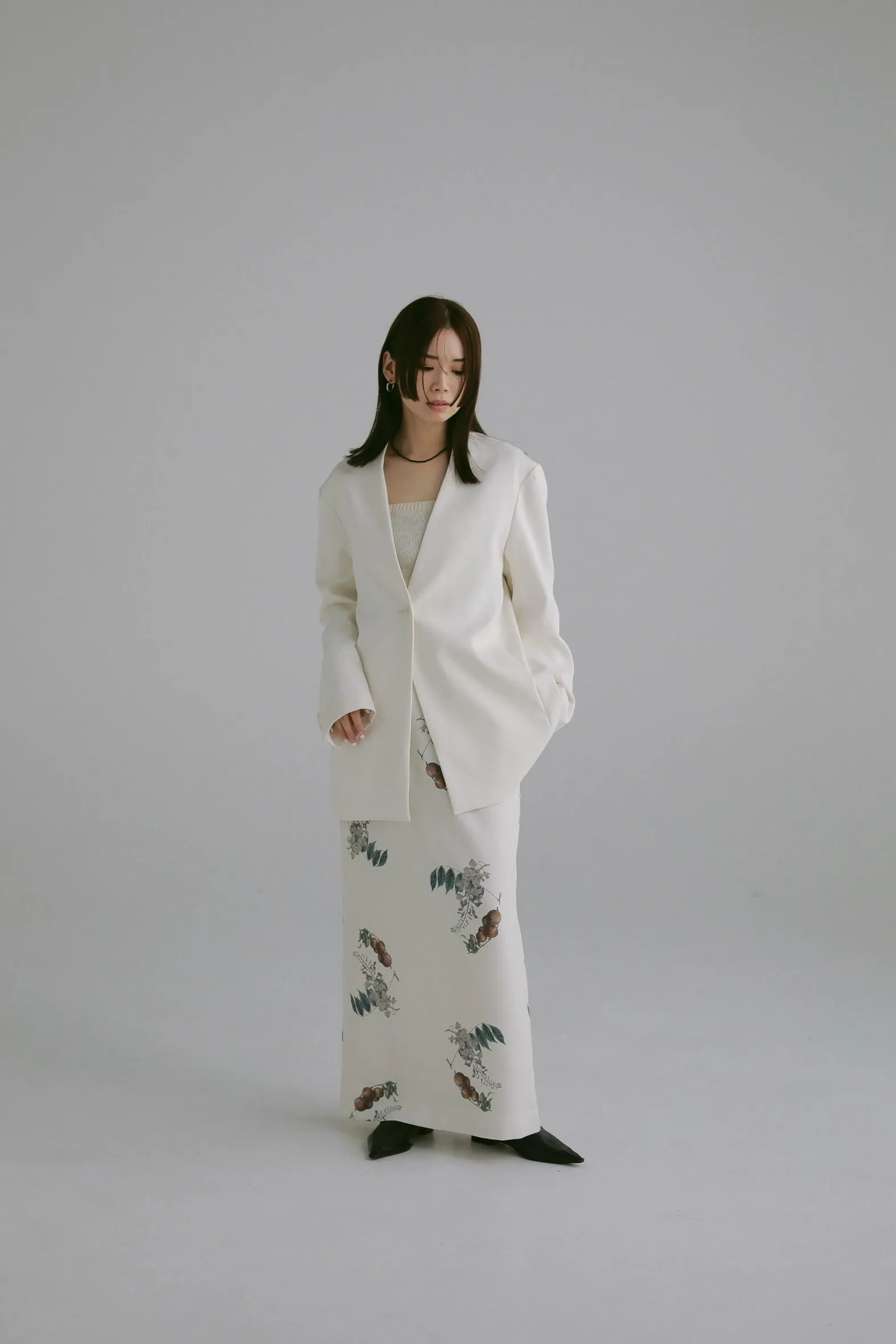 botanical pencil skirt