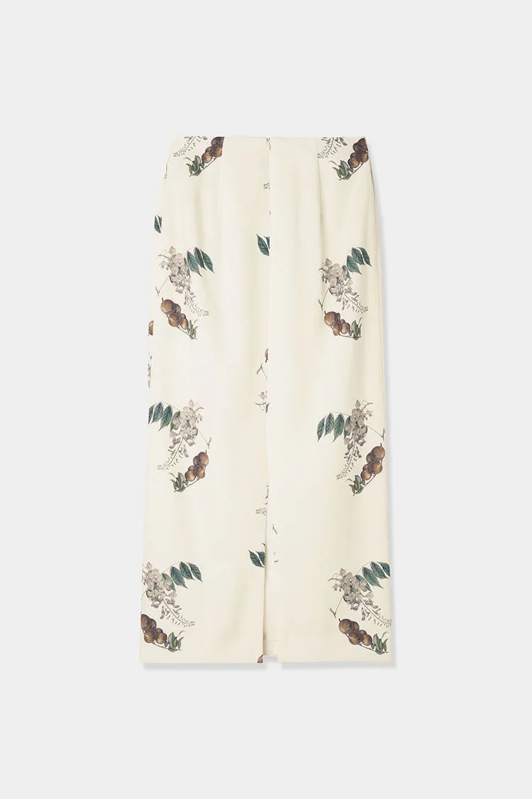 botanical pencil skirt