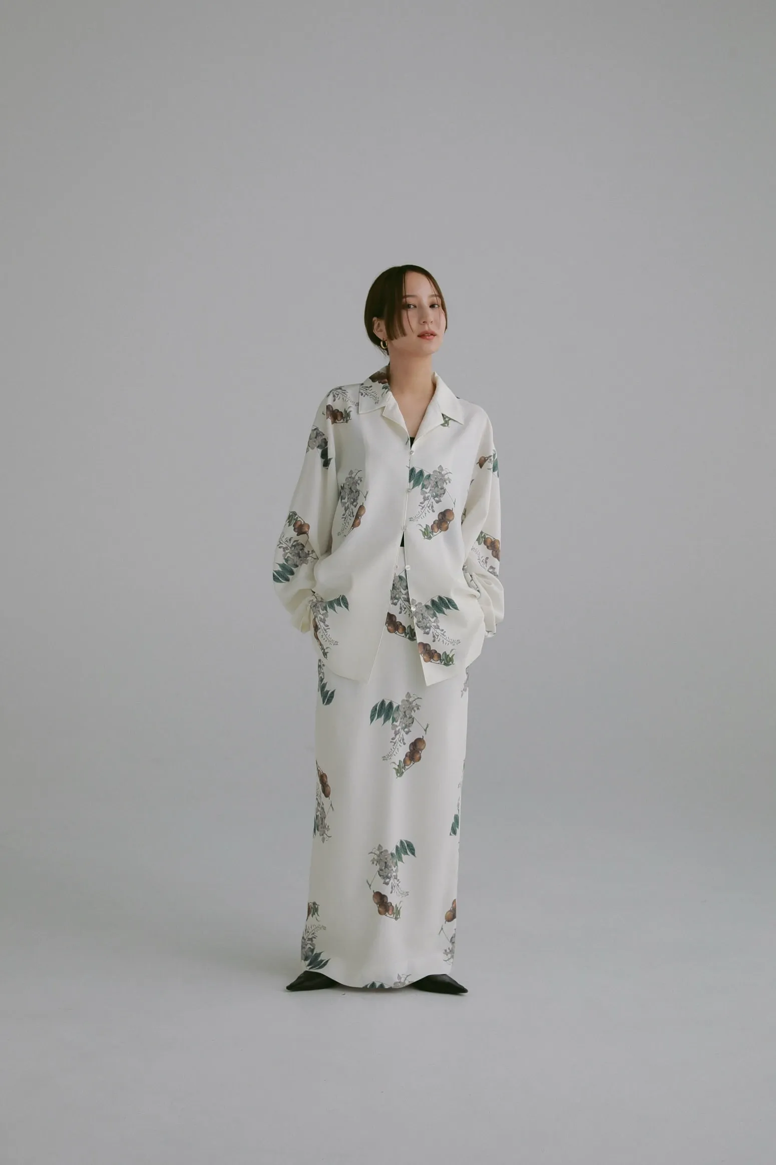 botanical pencil skirt