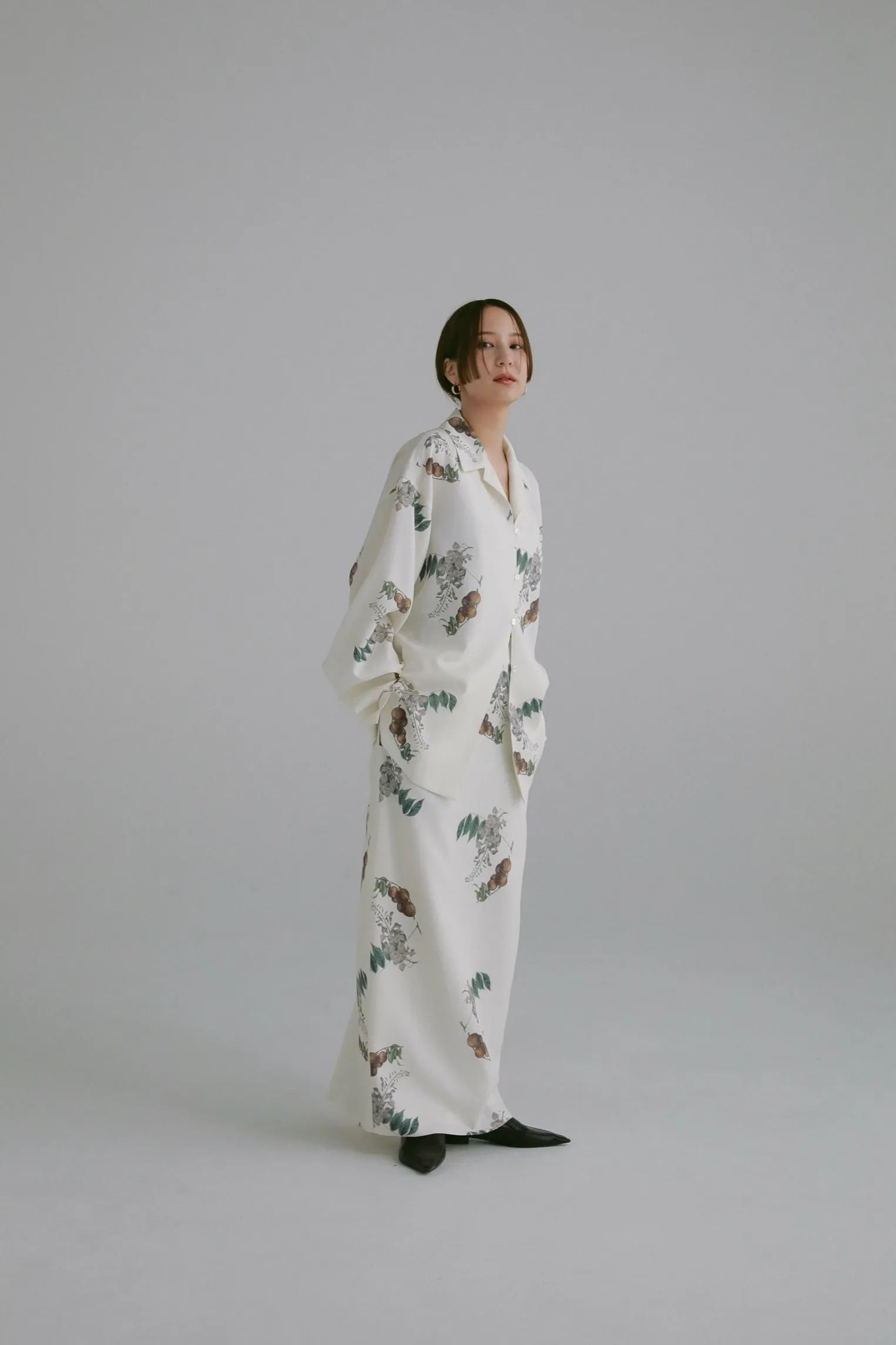 botanical pencil skirt