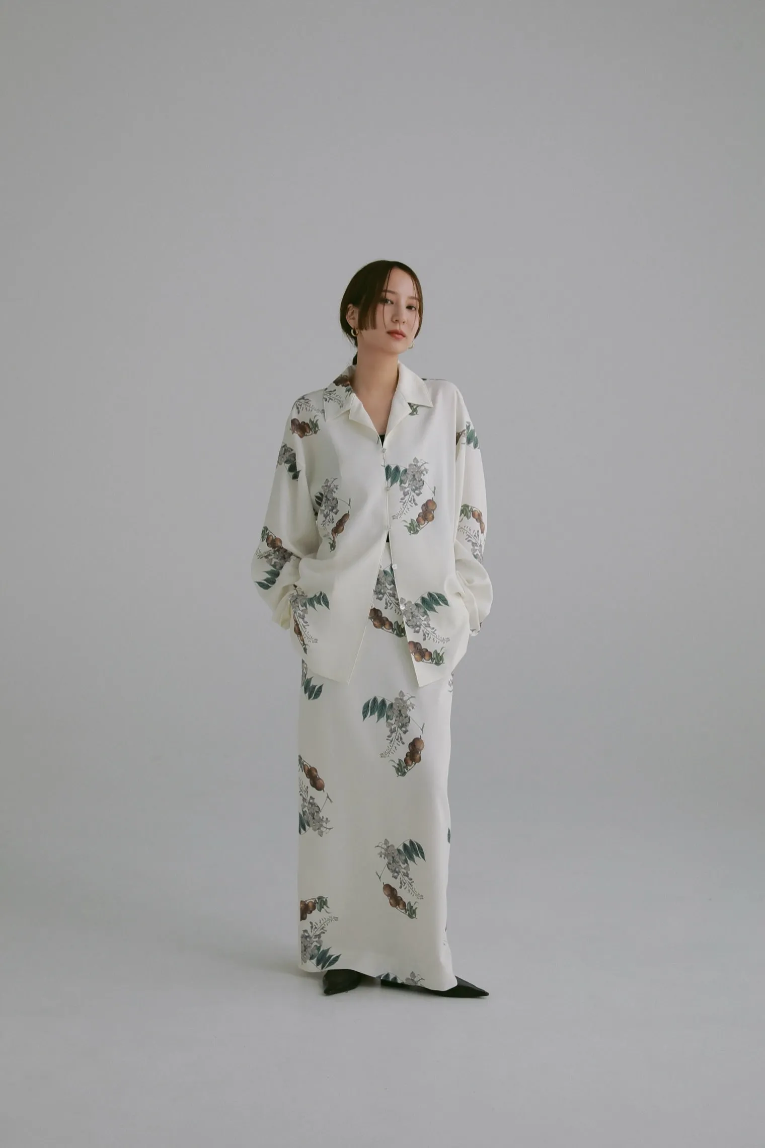 botanical pencil skirt