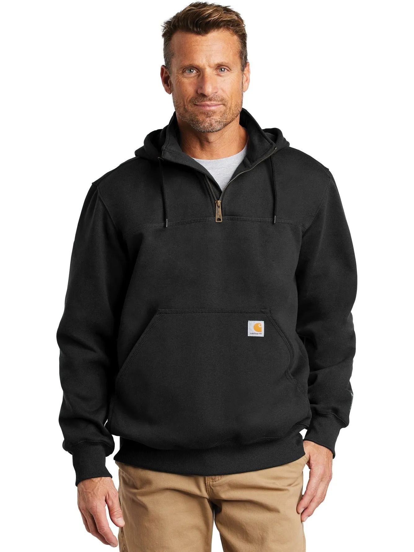 Carhartt Rain Defender Paxton Heavyweight Hooded Zip Mock Sweatshirt