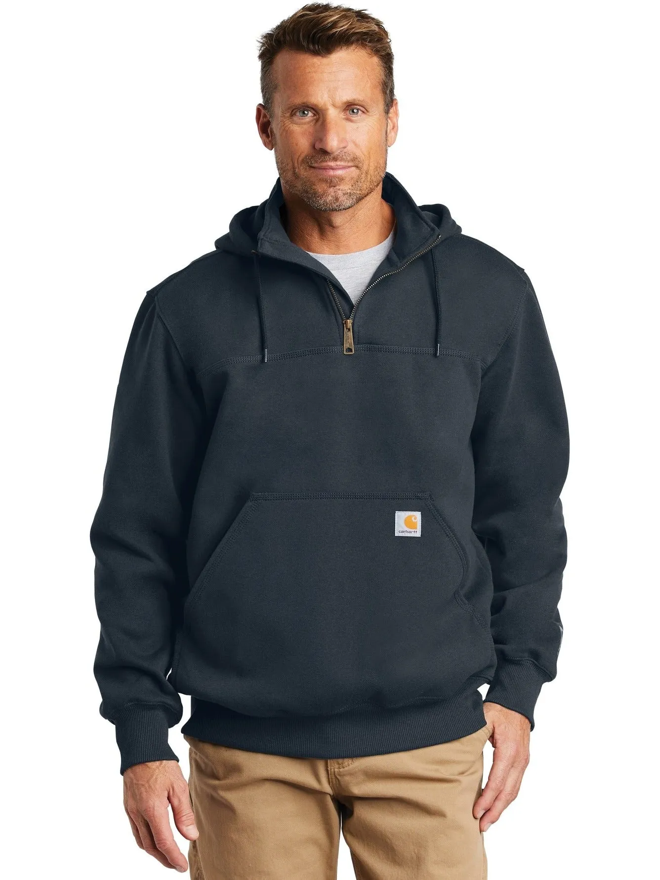 Carhartt Rain Defender Paxton Heavyweight Hooded Zip Mock Sweatshirt