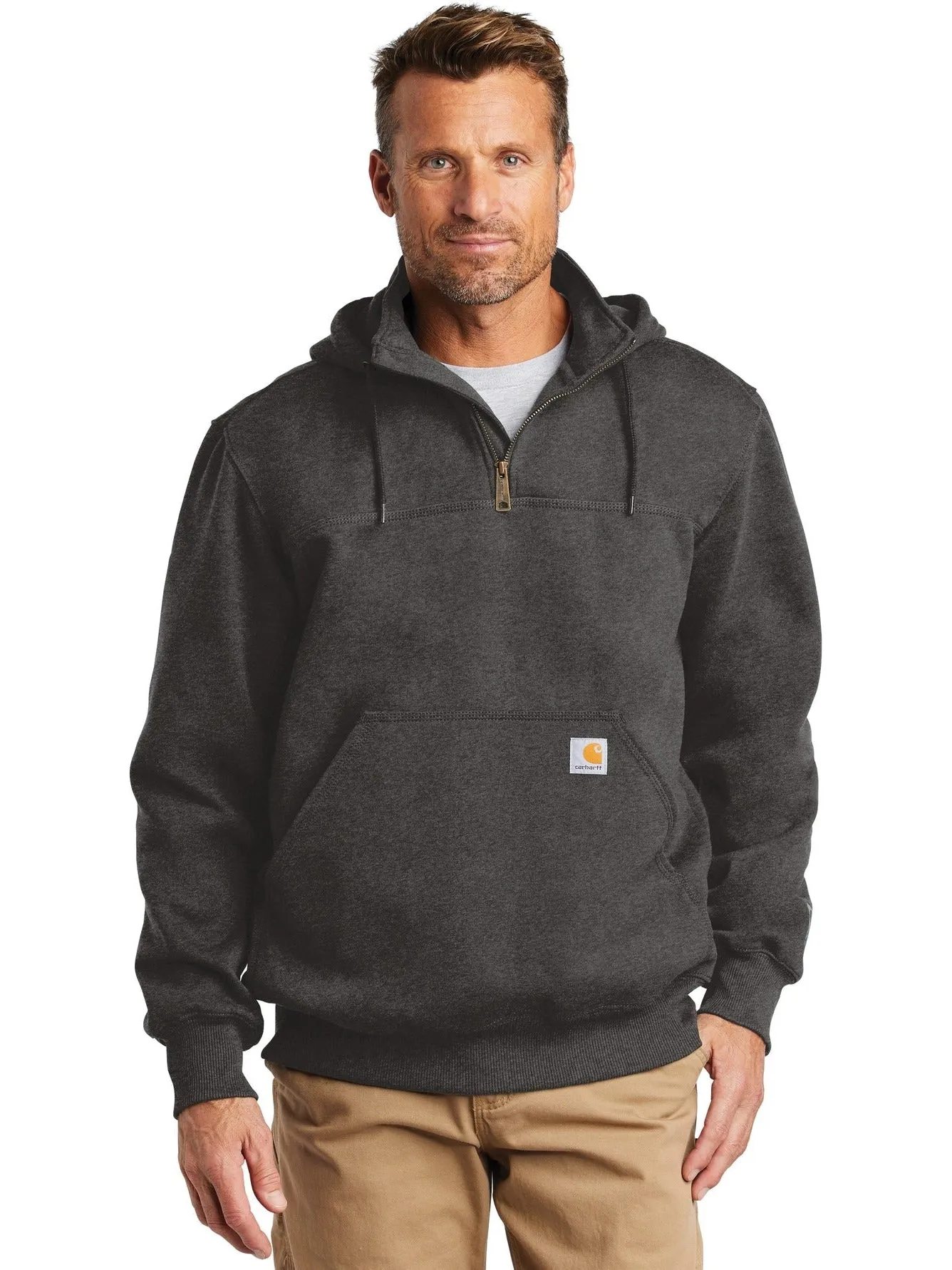 Carhartt Rain Defender Paxton Heavyweight Hooded Zip Mock Sweatshirt