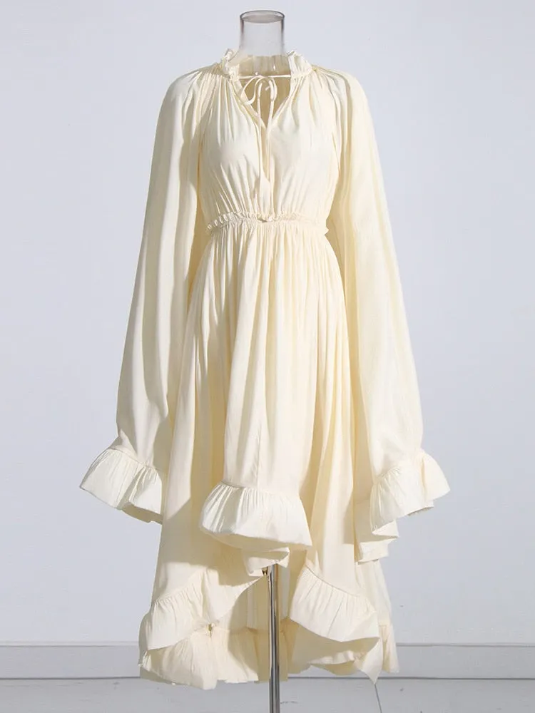 Cloak Sleeves Women's Ruffles Party Dress