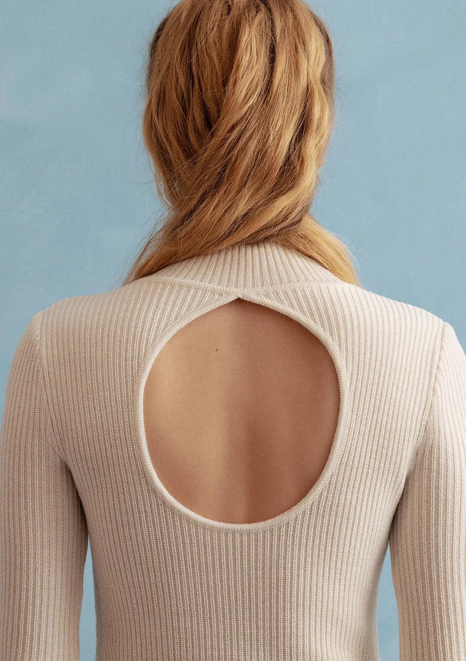 Cutout Turtleneck