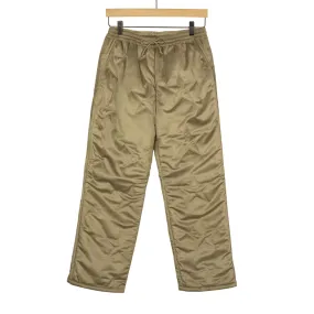 Drawstring trousers in beige star stitched cotton velvet