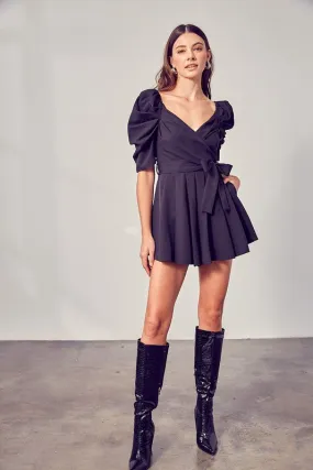 Elise Wrap Front Side Tie Romper