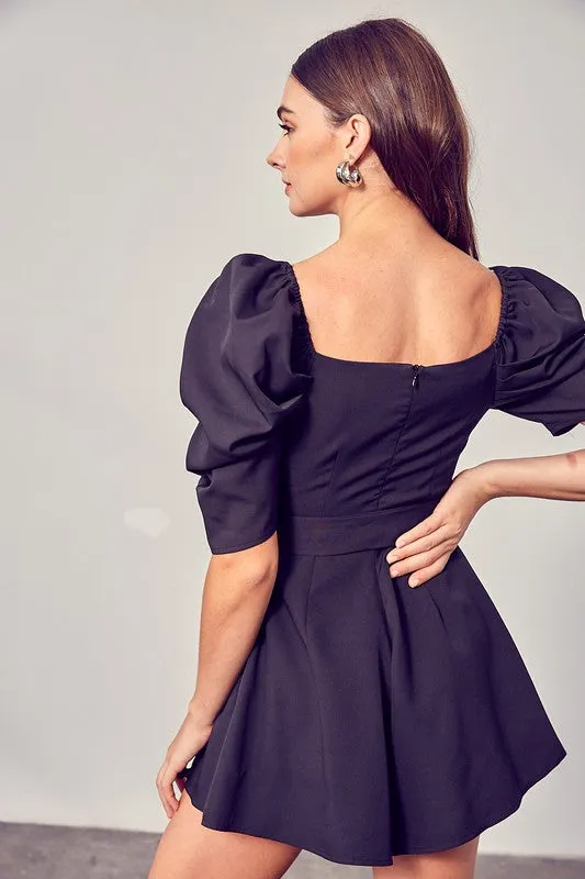 Elise Wrap Front Side Tie Romper
