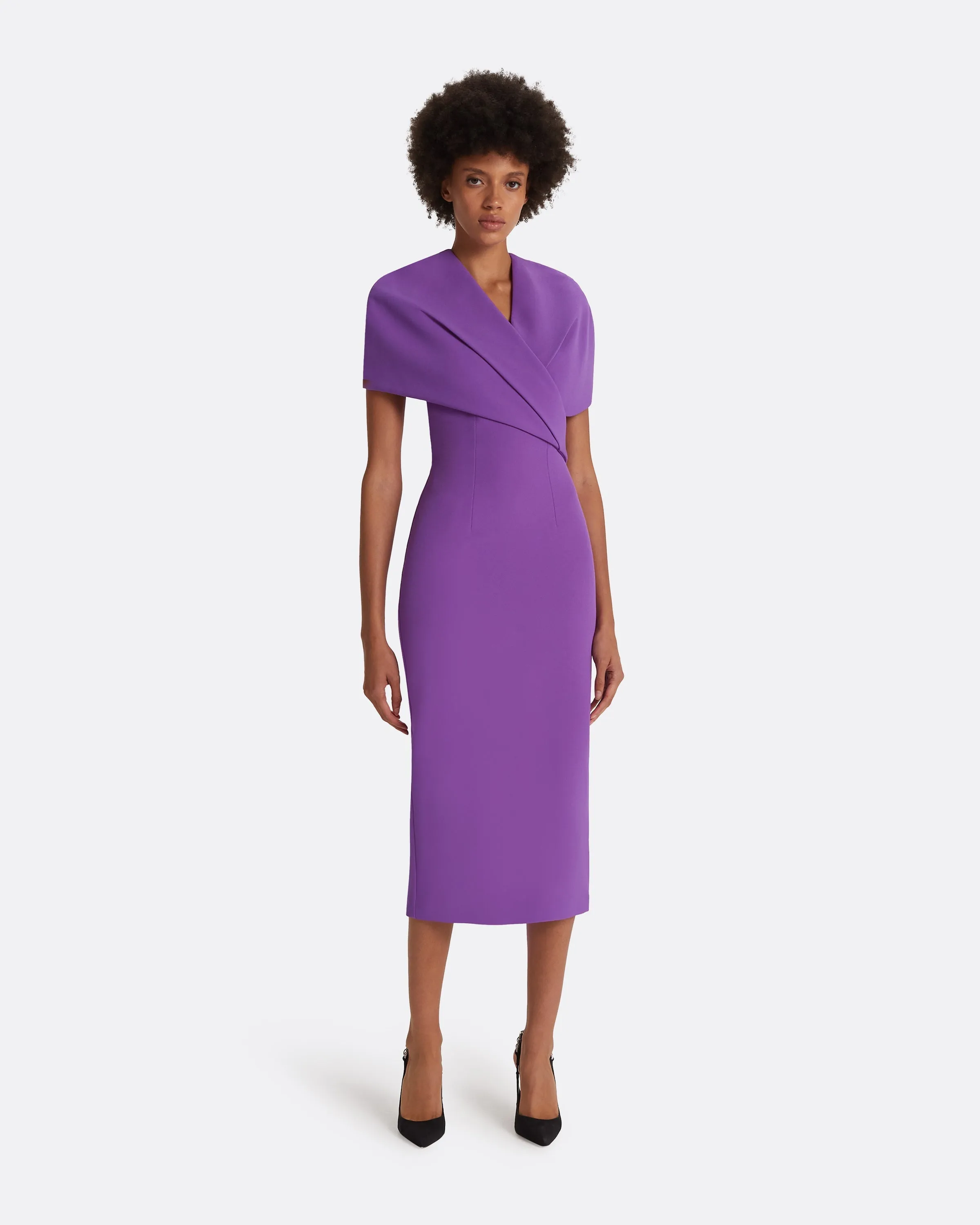 Flora Lilac Midi Dress