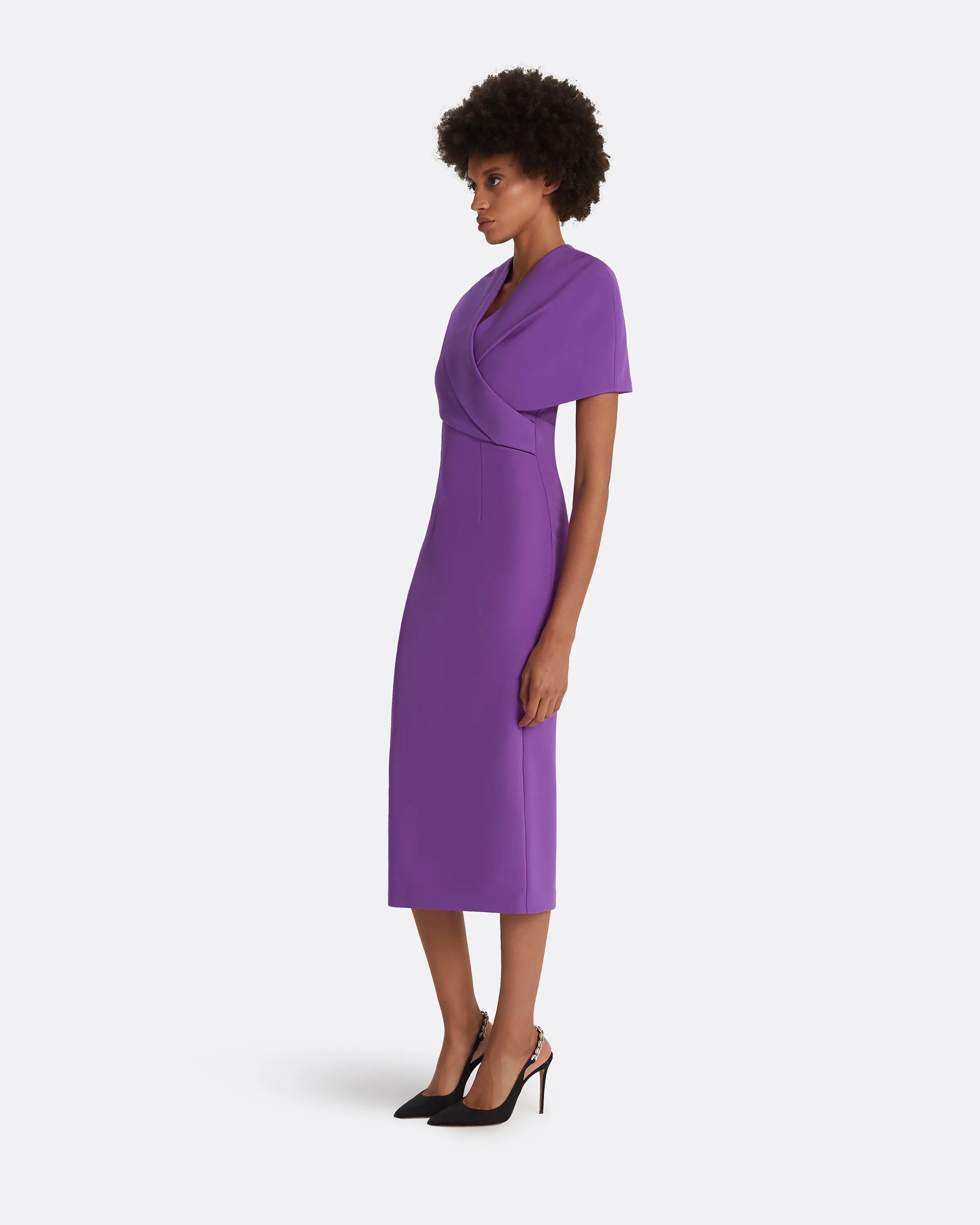 Flora Lilac Midi Dress