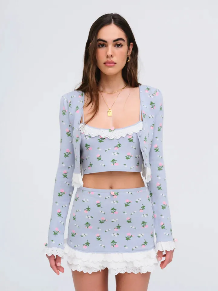 For Love & Lemons Amalia Knit Cardigan