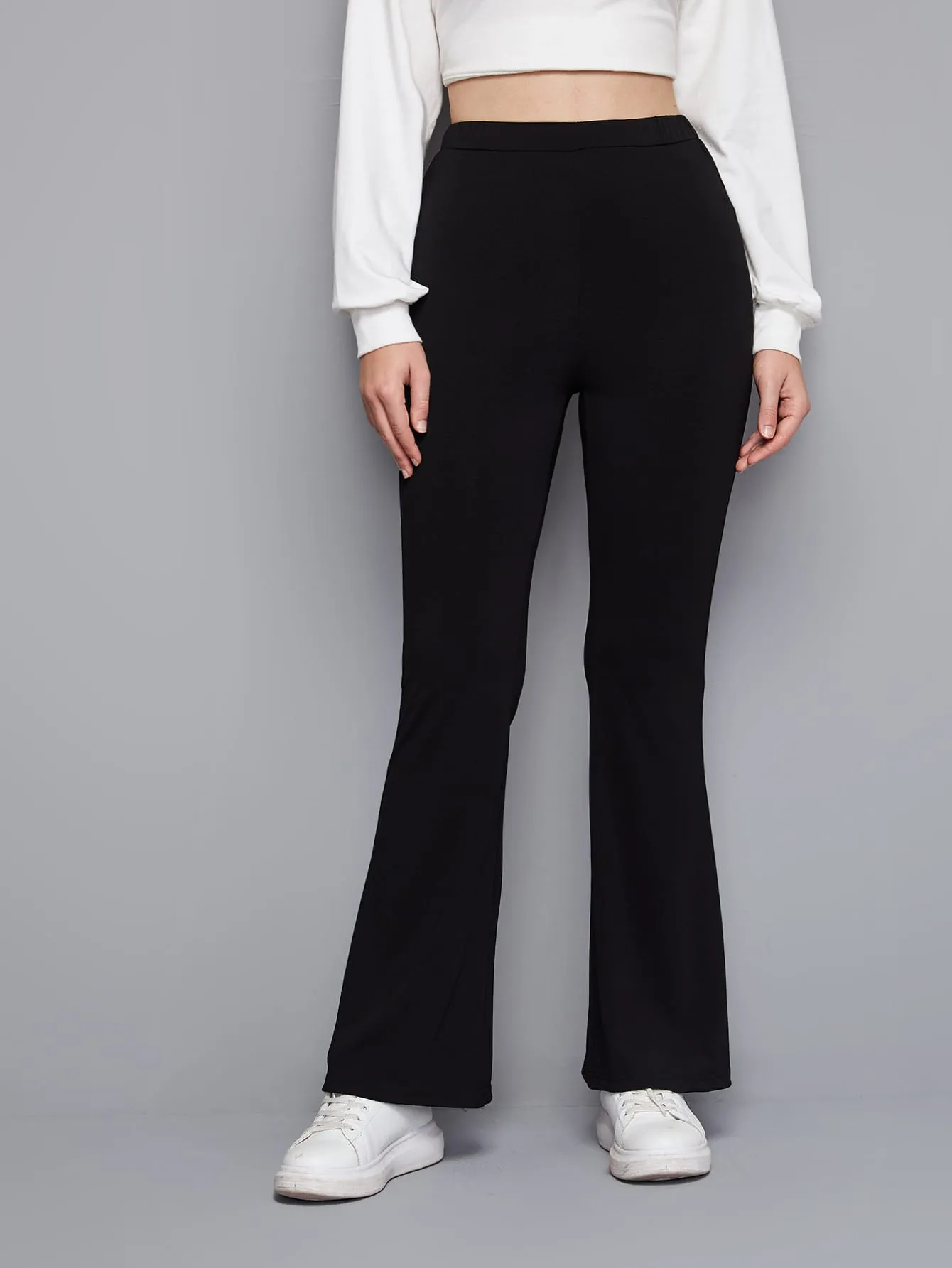 High Waist Flare Leg Pants