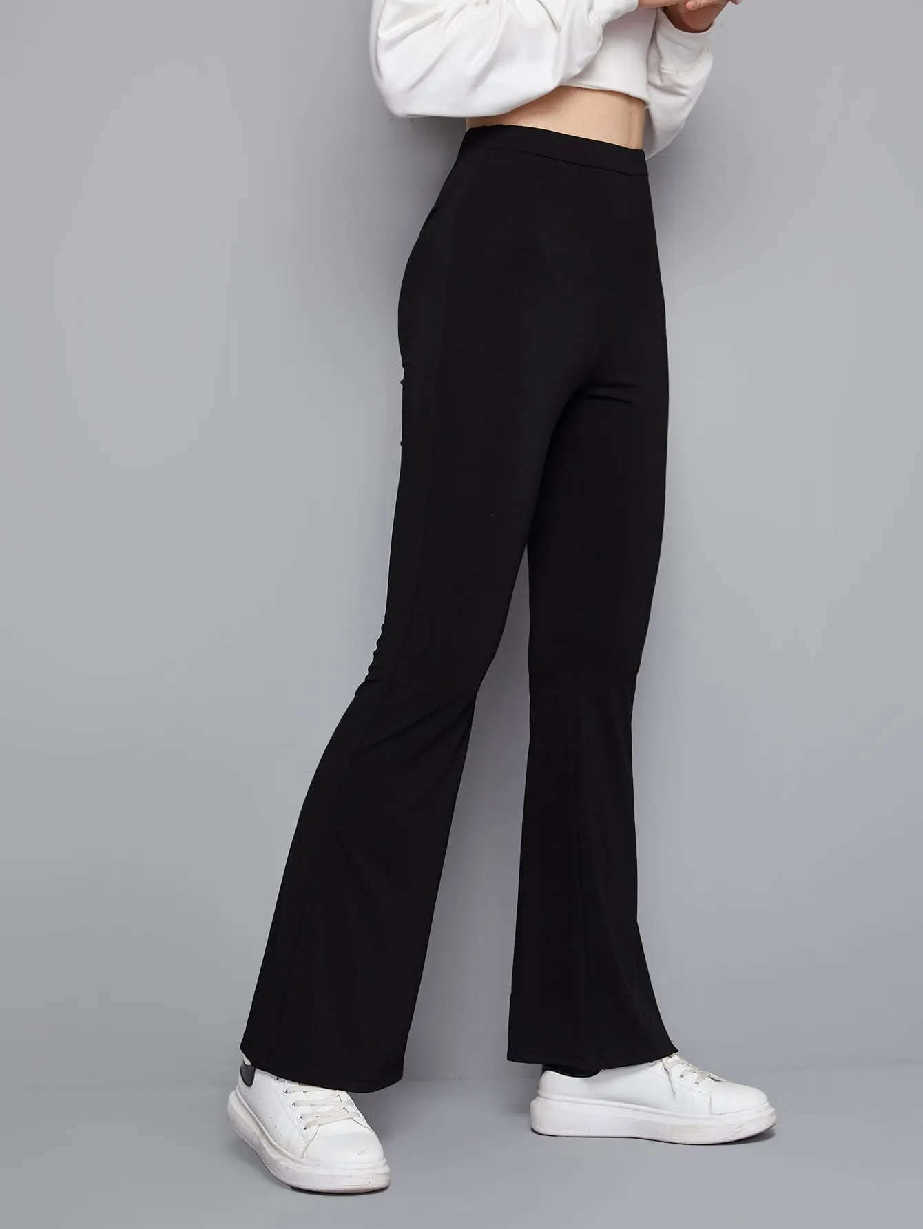 High Waist Flare Leg Pants