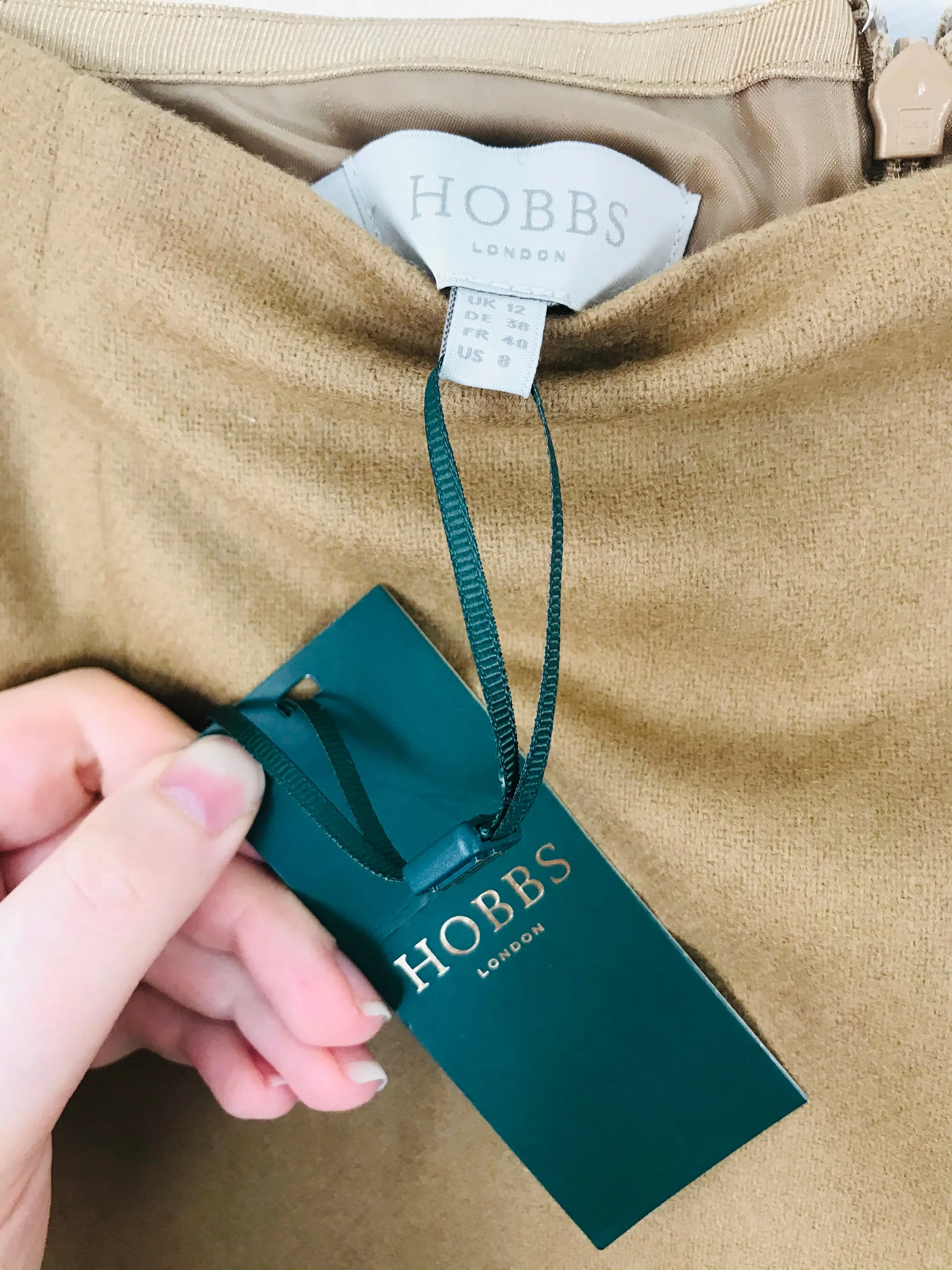 Hobbs Women’s Wool Pencil Skirt NWT | UK12 | Brown