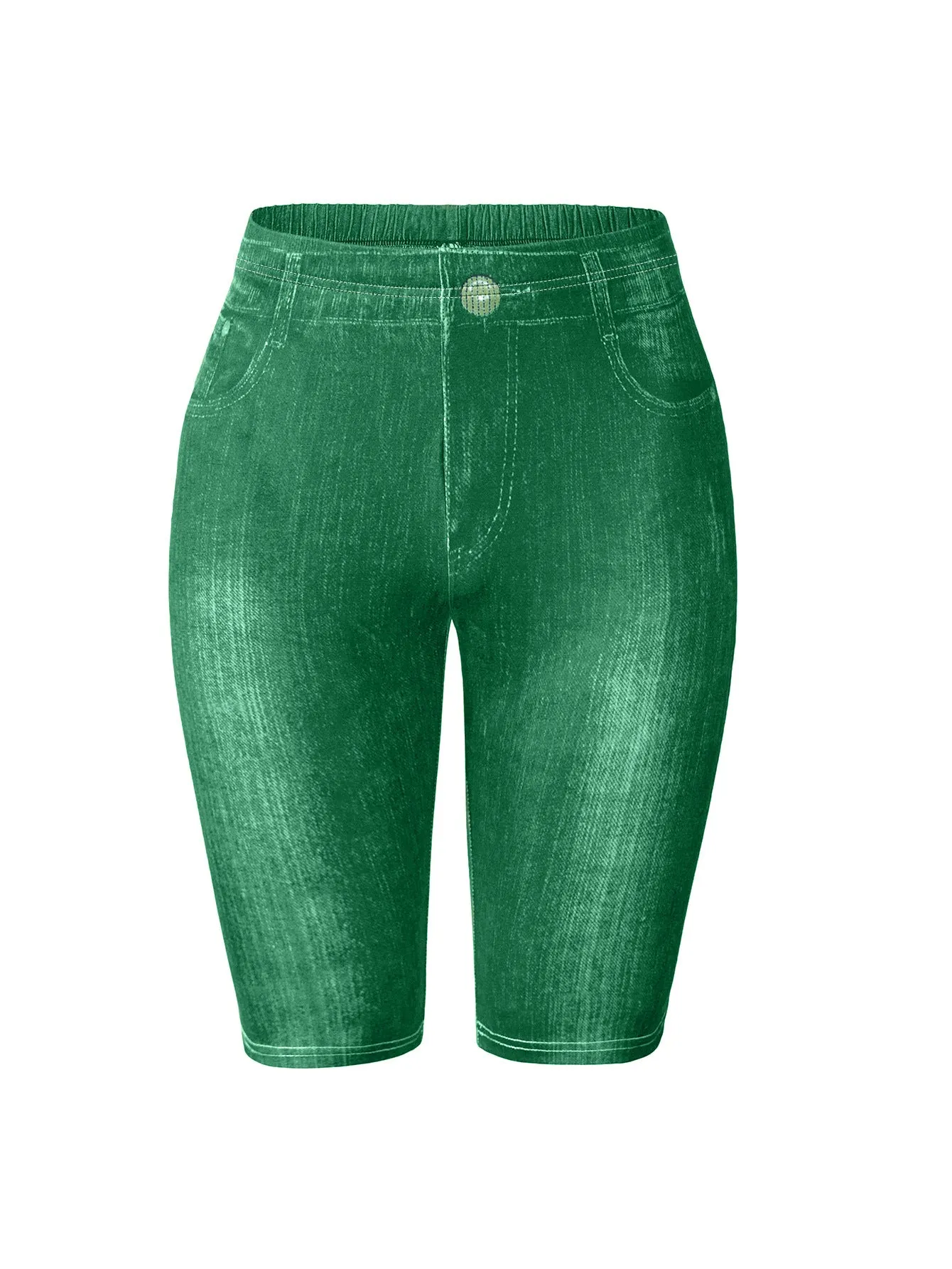 Imitation Denim Can Be Worn Outside Leggings