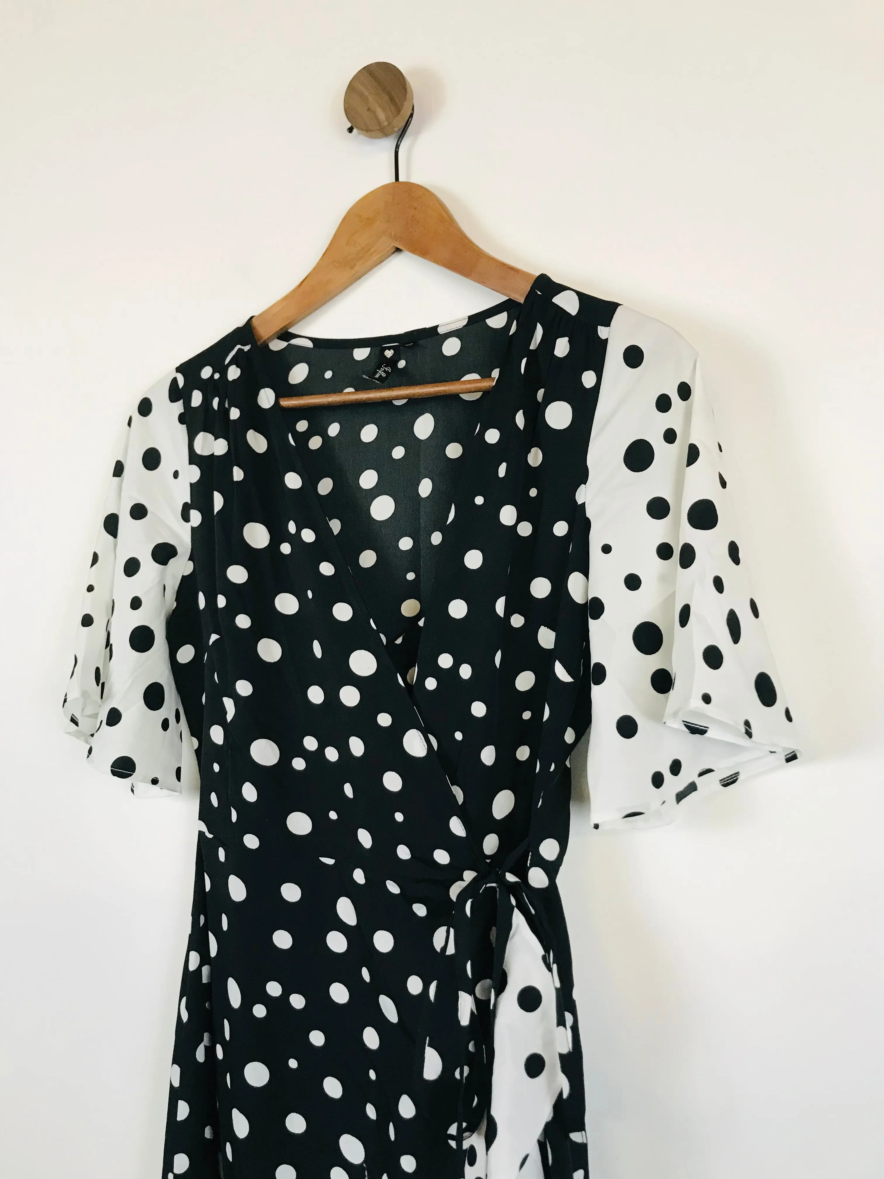 Influence Women's Polka Dot Wrap Dress | UK8 | Black