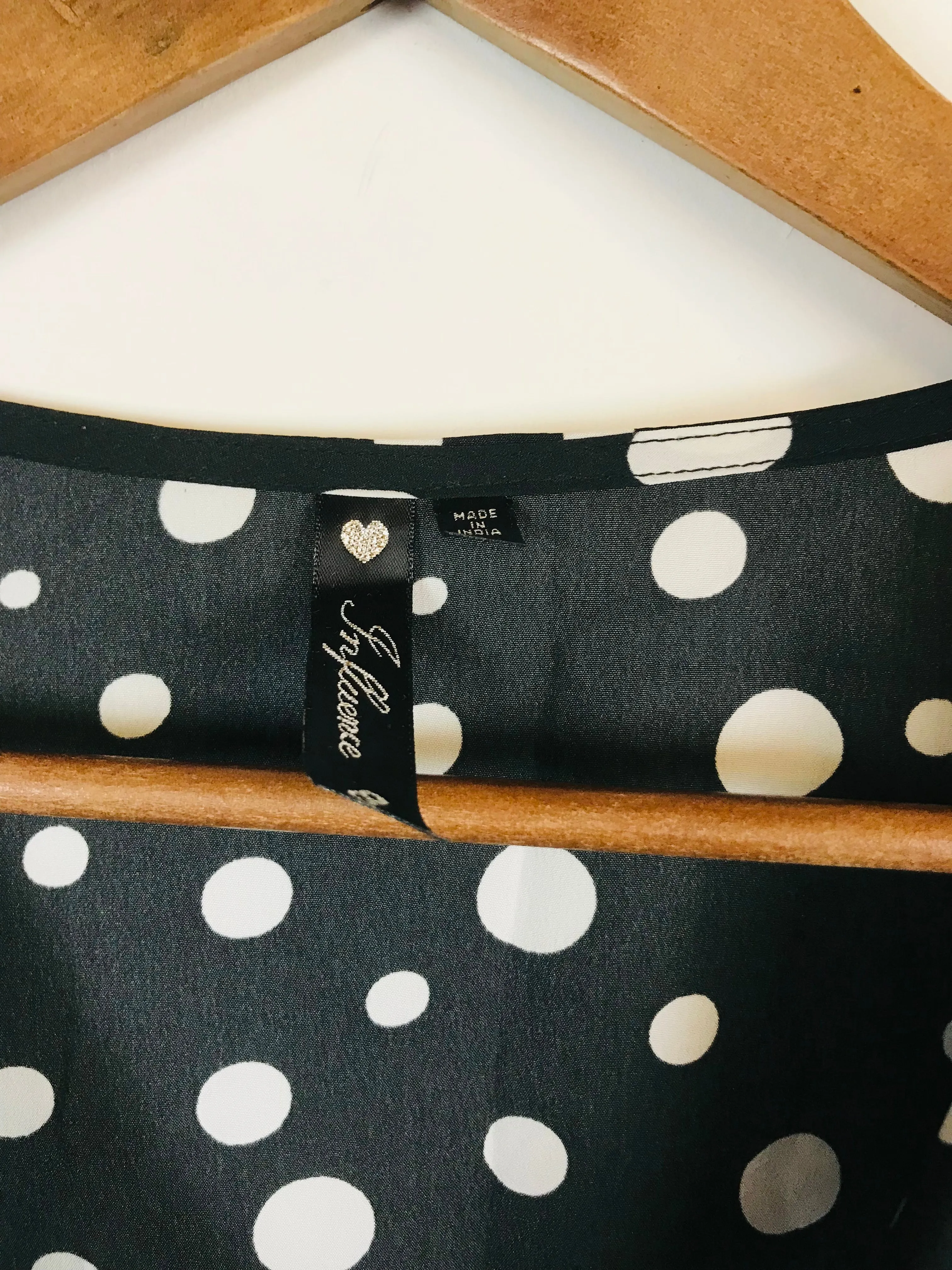 Influence Women's Polka Dot Wrap Dress | UK8 | Black