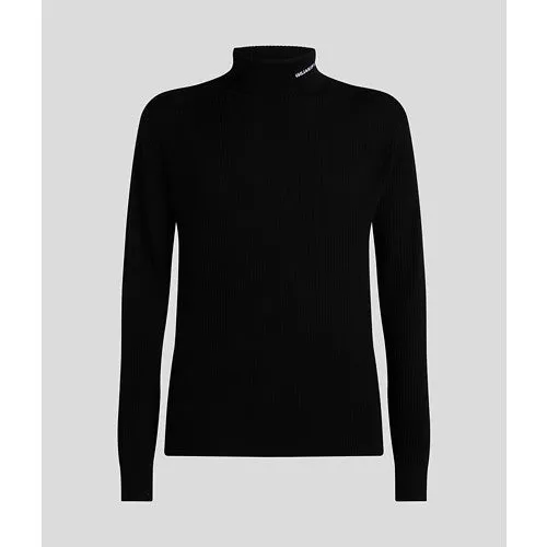 LOGO RIBBED TURTLENECK