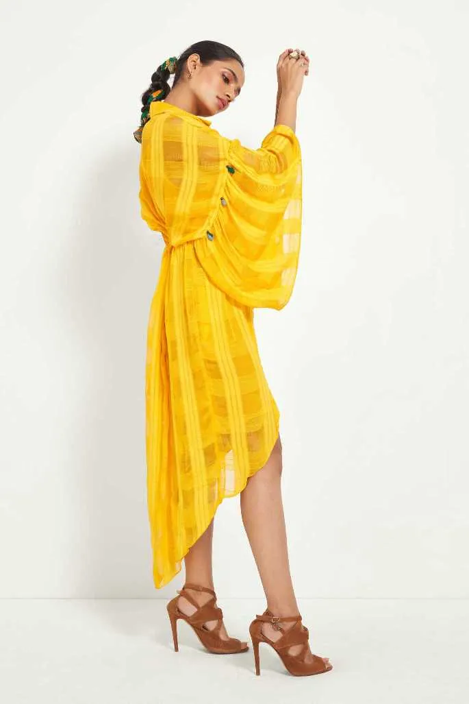 Mango Asymmetric Wrap Dress