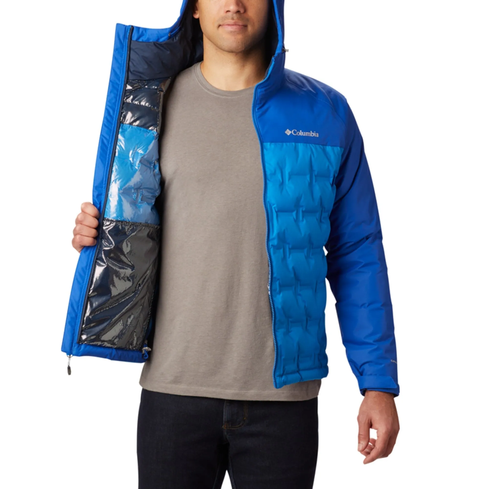 Men Grand Trek Down Jacket - Azure Blue Azul