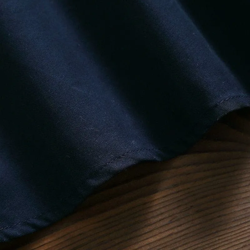 Navy Blues Pleated Overall Dress