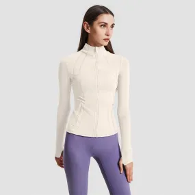 New yoga jacket with zipper, stand-up collar, ideal for fitness training