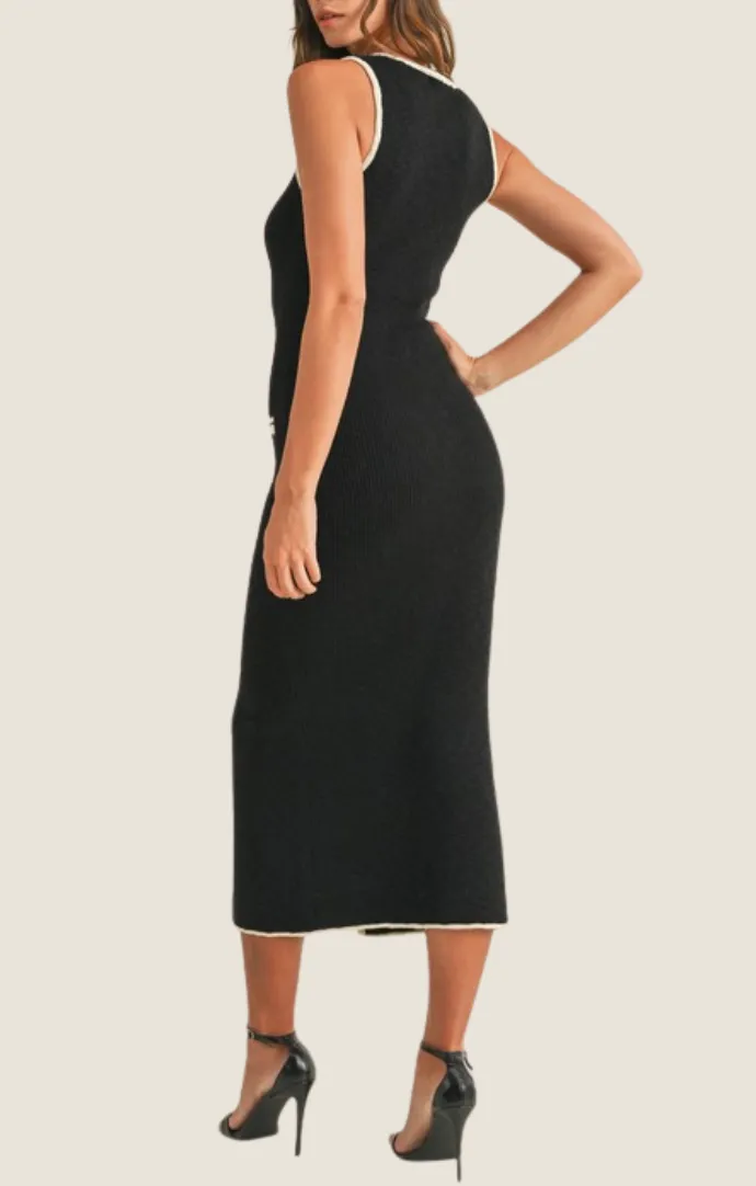 Noelle Black Knit Dress