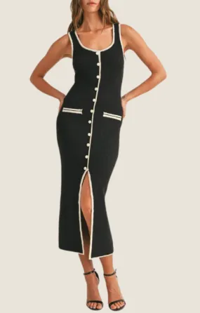 Noelle Black Knit Dress