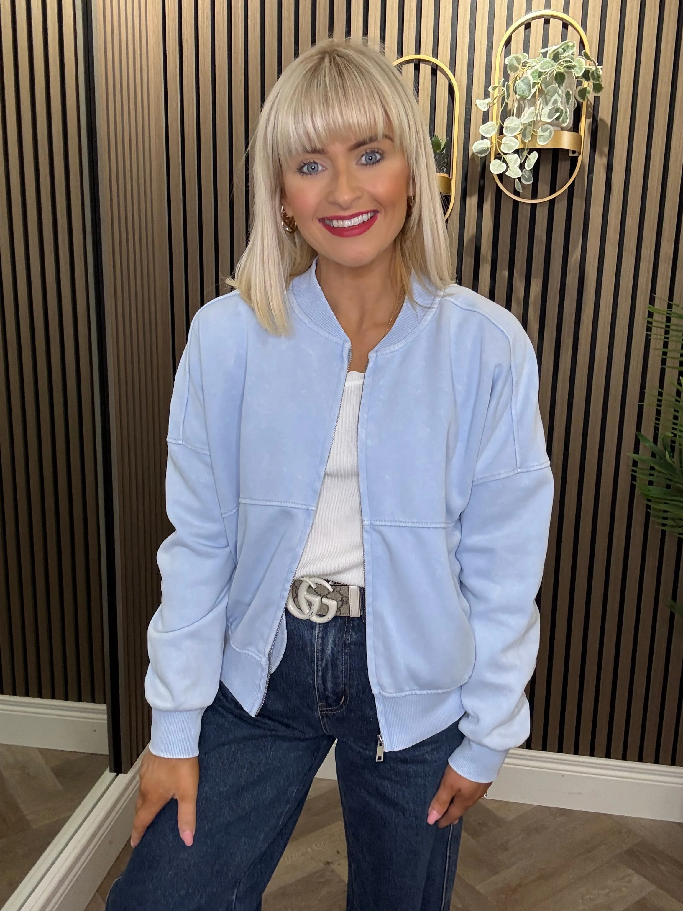 Nora Bomber Jacket Blue