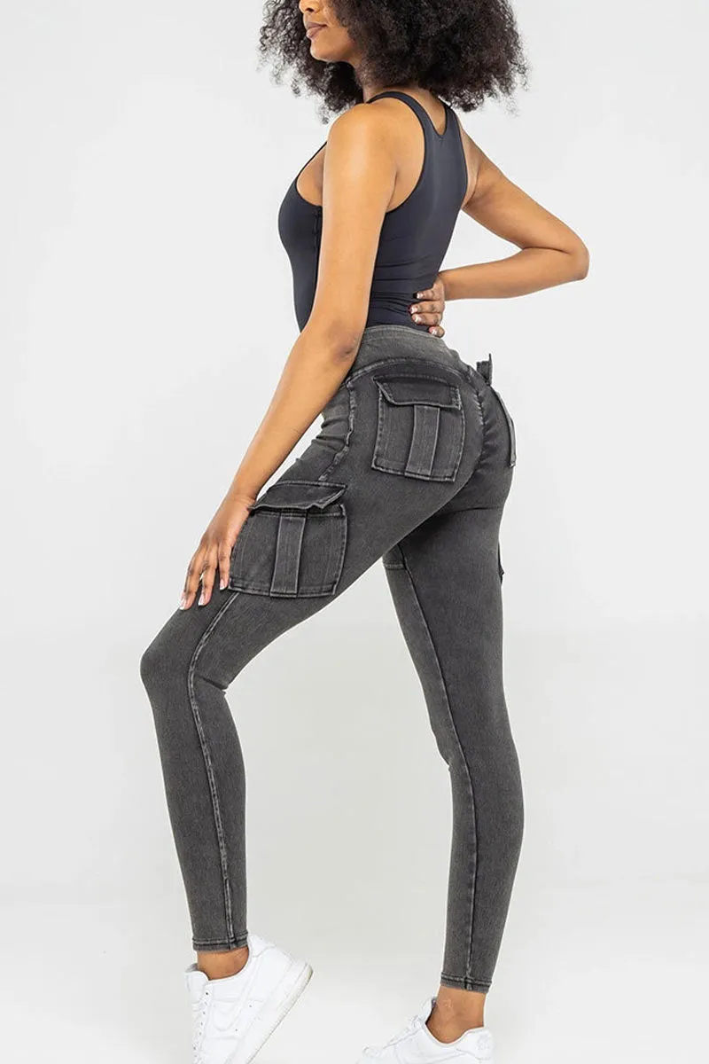 PK0683 Stretch Denim Workout Tights
