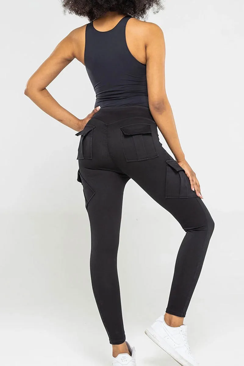 PK0683 Stretch Denim Workout Tights