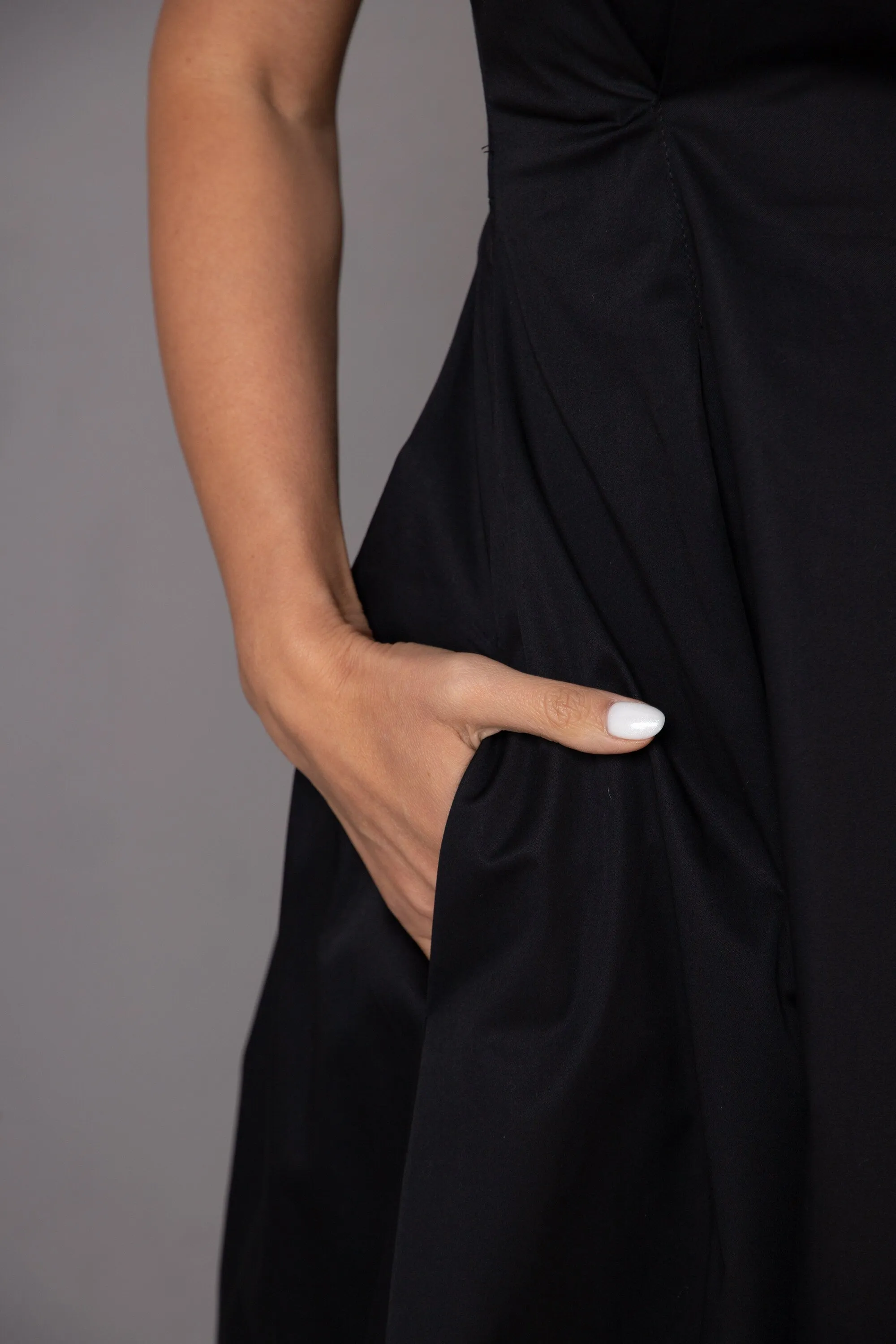 PLEATED RACERBACK DRESS