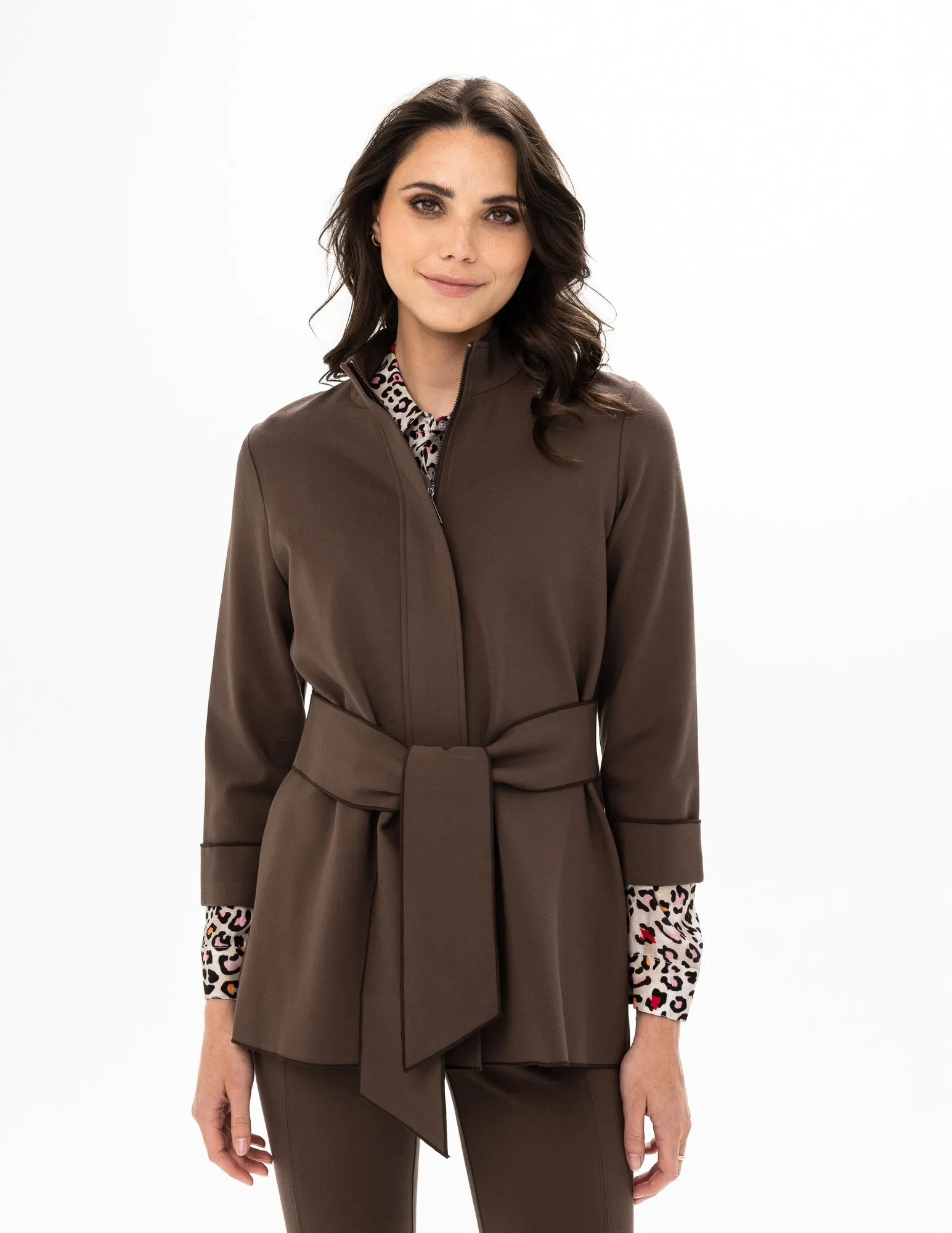 R. 3757 Ponte Blended Zip Jacket