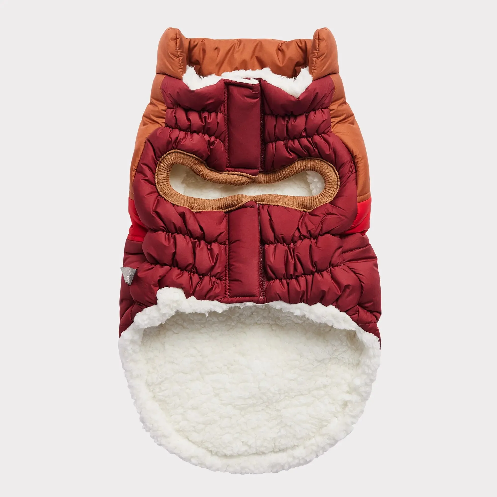 Retro Dog Puffer | Dark Red