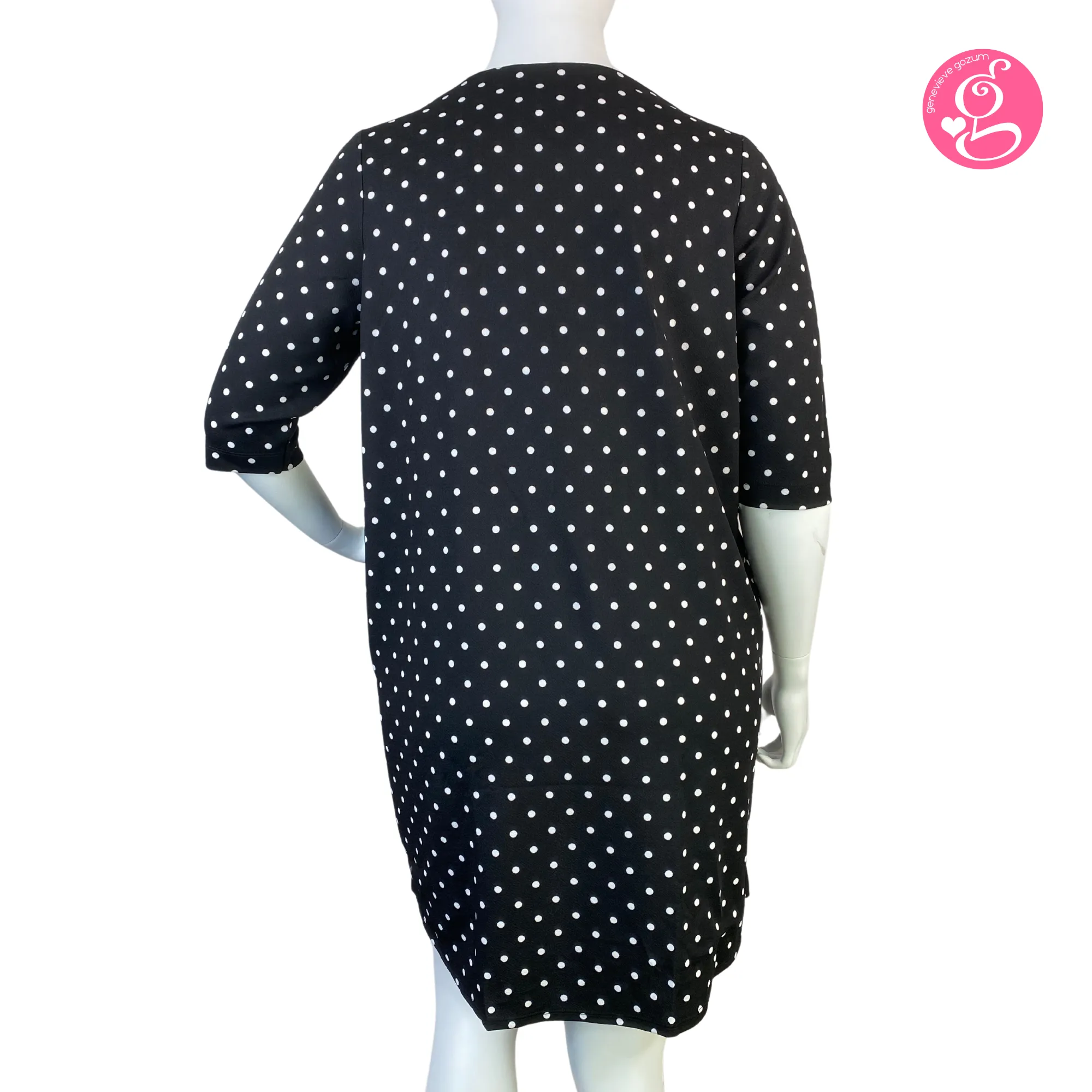 Simply Cowl Neck Polka Dress