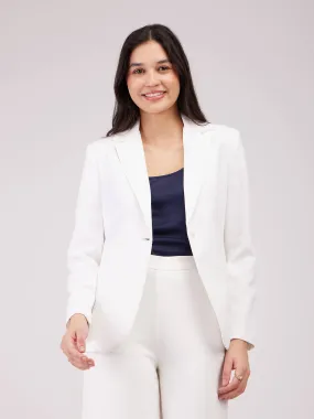 Single Breasted Blazer - Off White