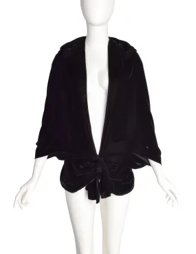The Vogue Vintage 1930s Silk Velvet Draping Jacket