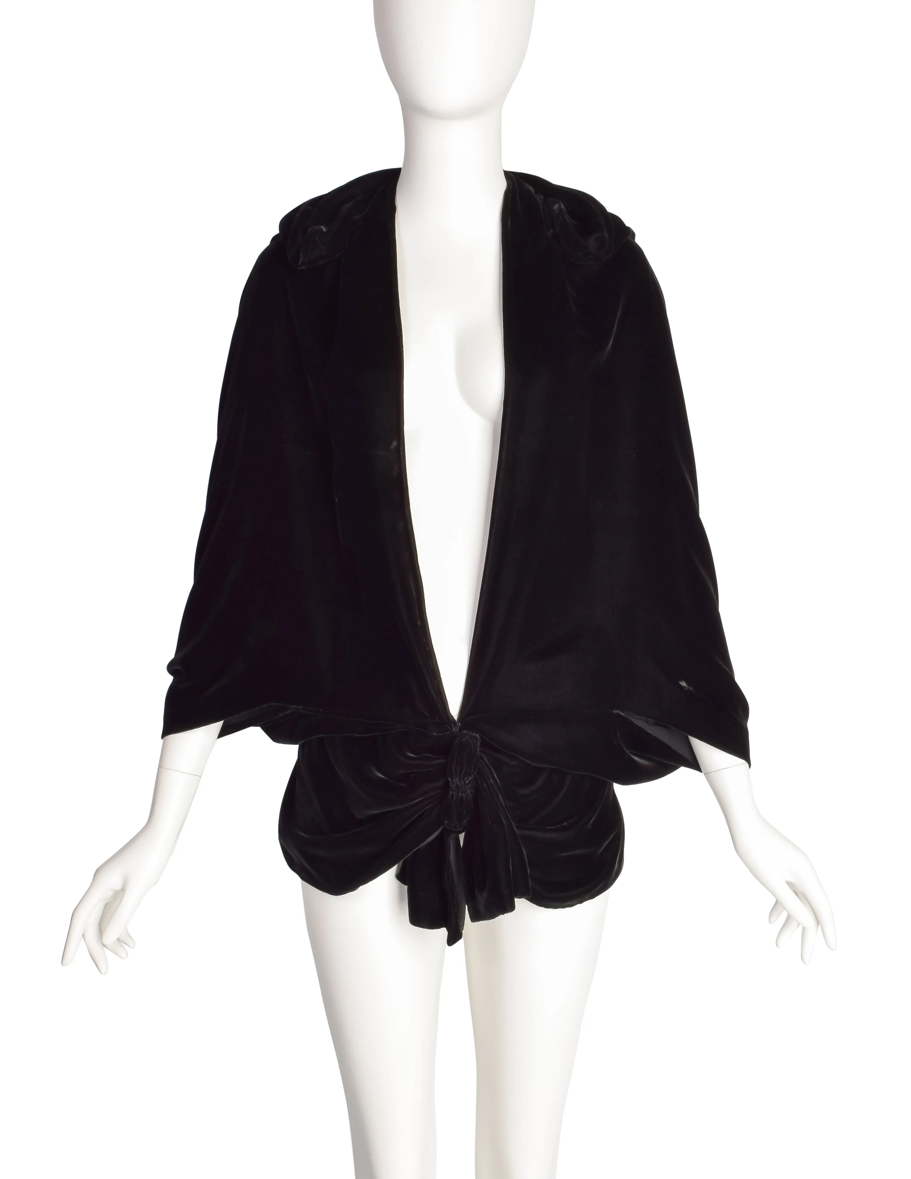 The Vogue Vintage 1930s Silk Velvet Draping Jacket