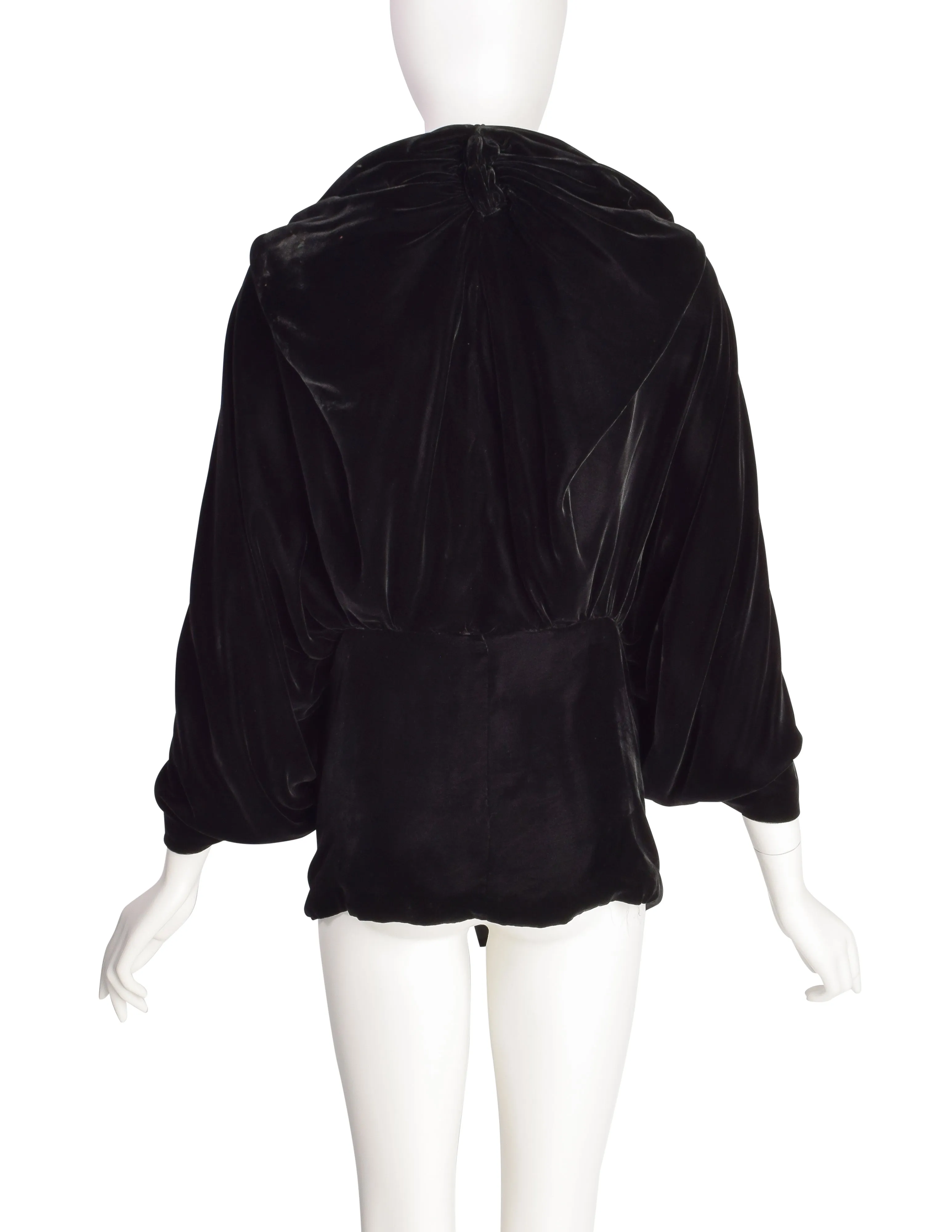 The Vogue Vintage 1930s Silk Velvet Draping Jacket