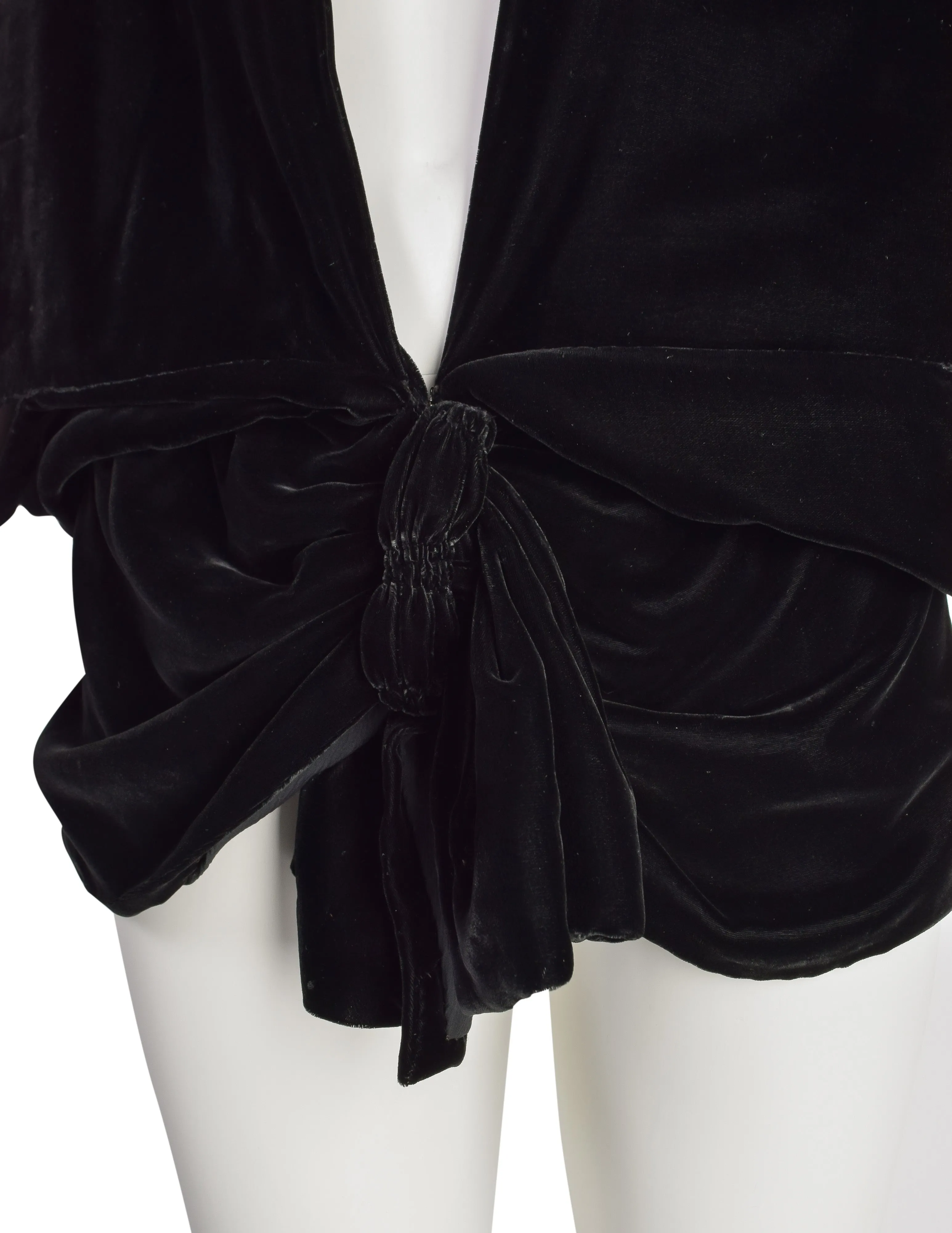 The Vogue Vintage 1930s Silk Velvet Draping Jacket